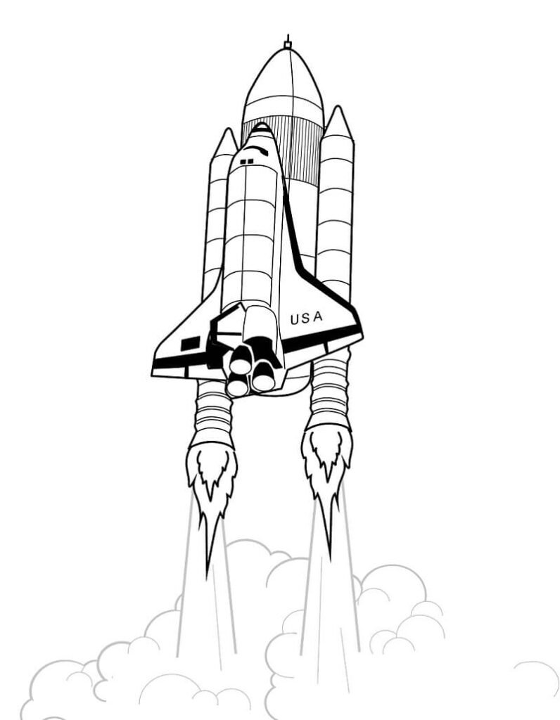 desenho nave espacial para colorir 18