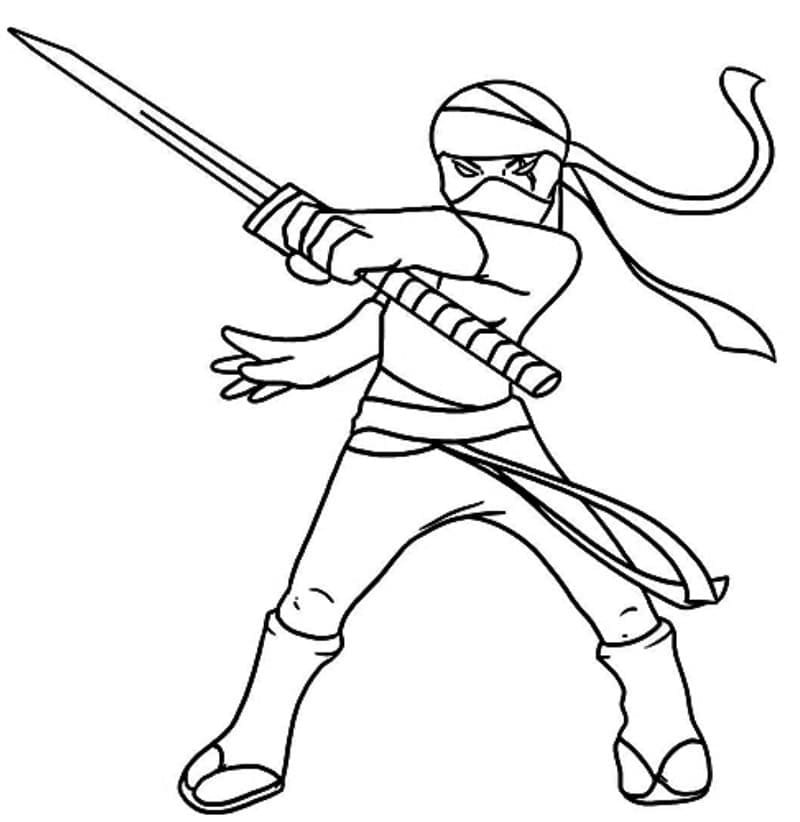 desenho ninja fantastico 1 para colorir