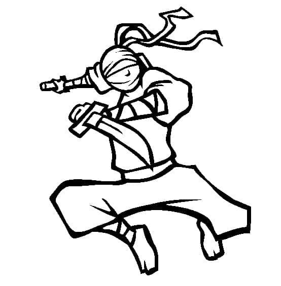 desenho ninja fantastico para colorir