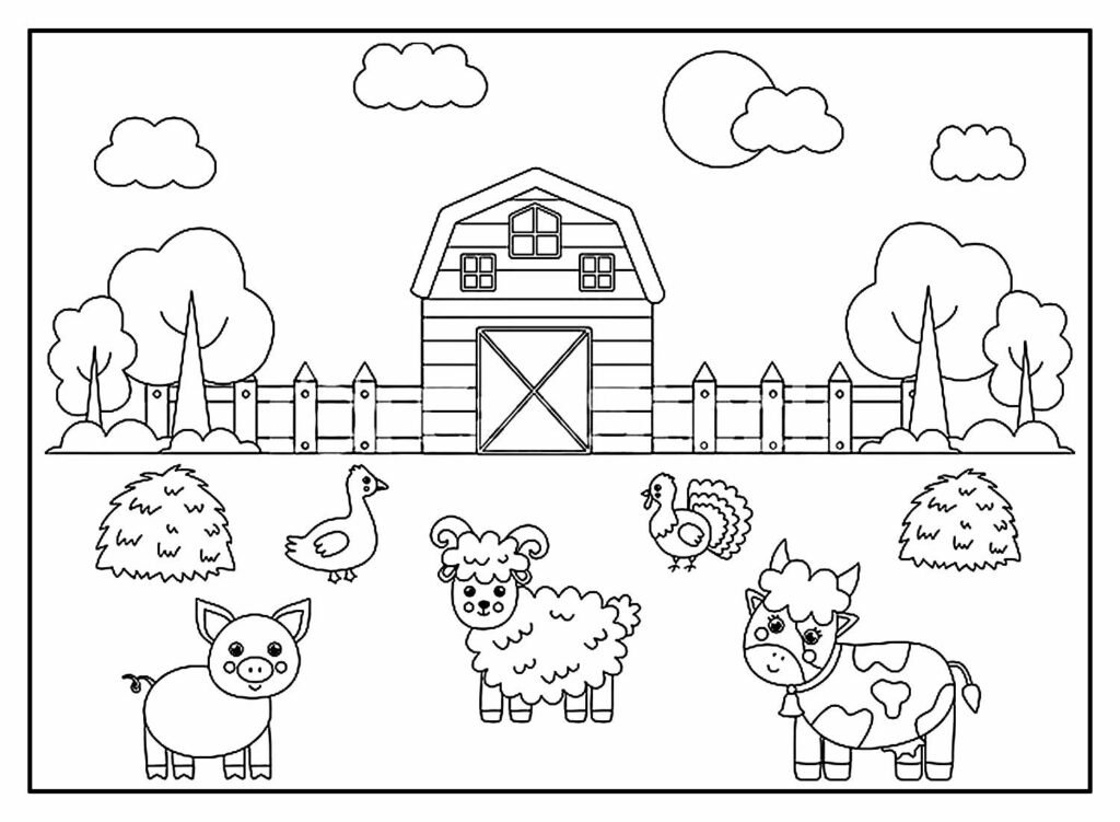 desenhos de animais da fazenda para colorir 15