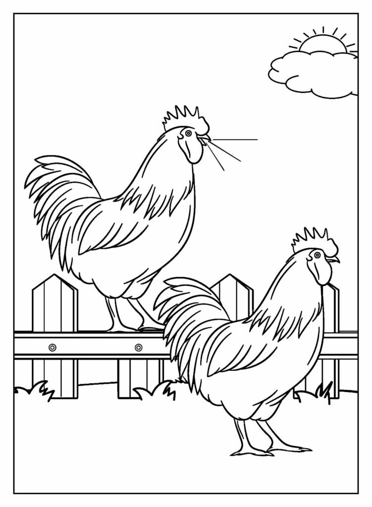 desenhos de animais da fazenda para colorir 9