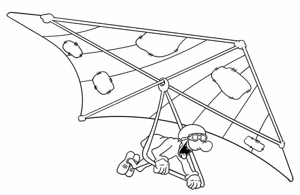 desenhos de asa delta para colorir 14