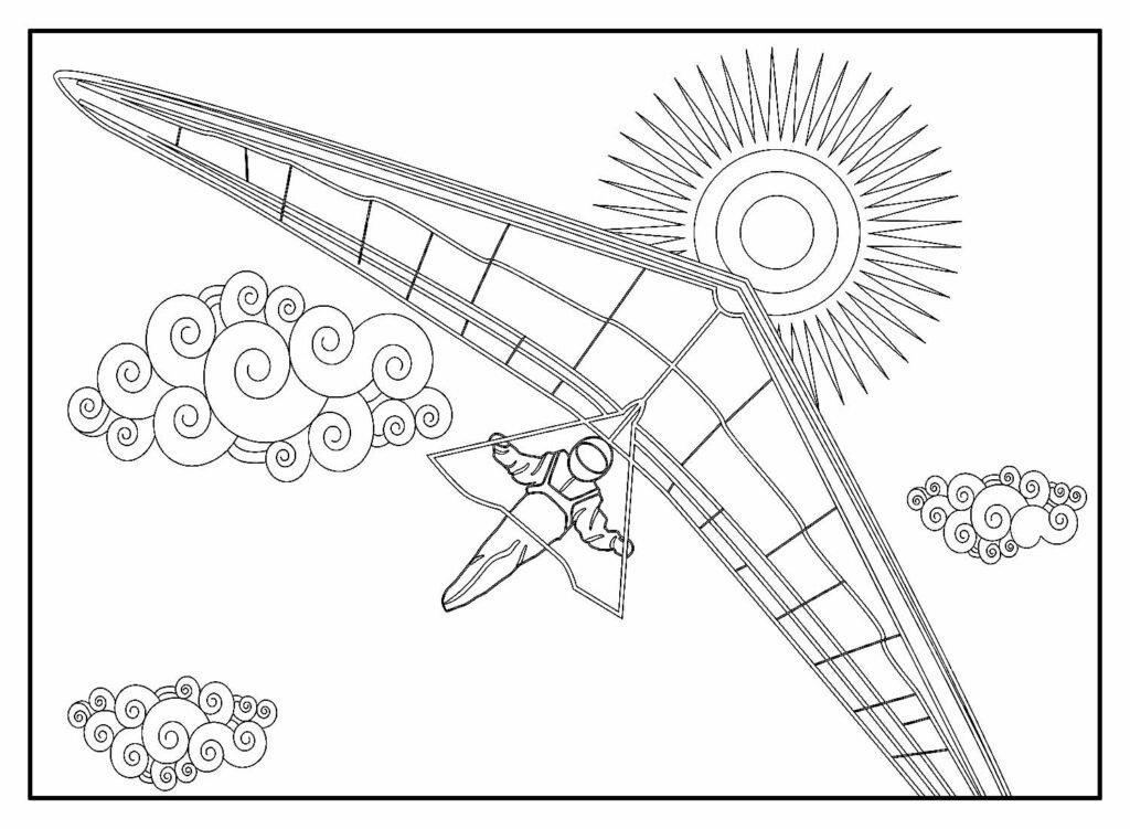 desenhos de asa delta para colorir 9