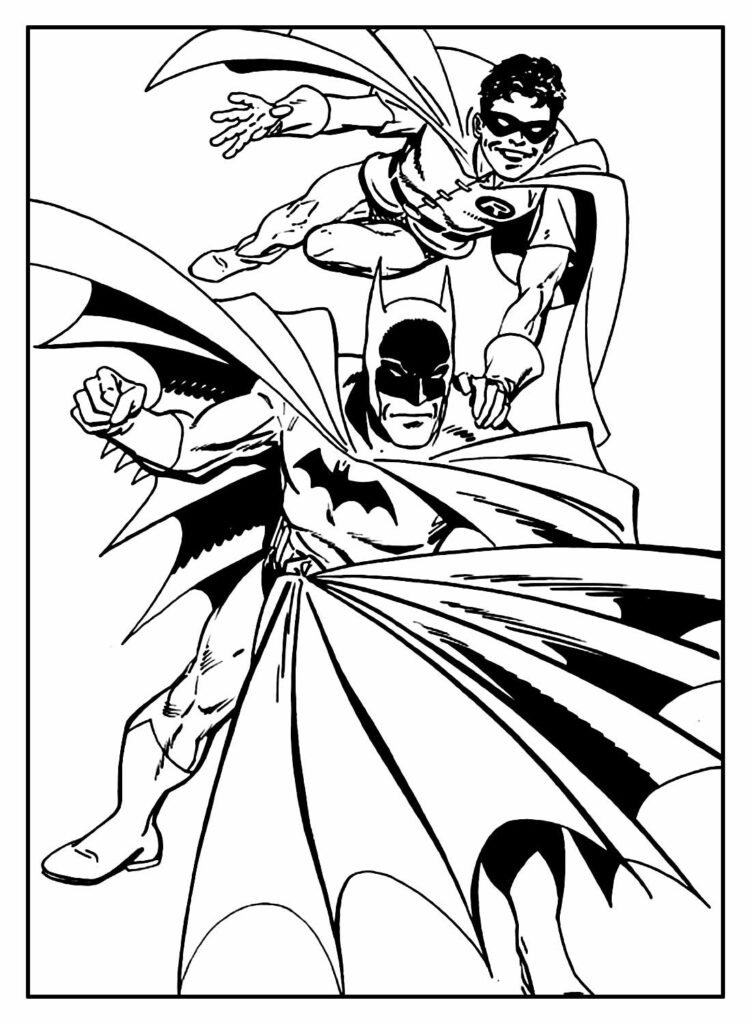 desenhos de batman e robin para colorir 12