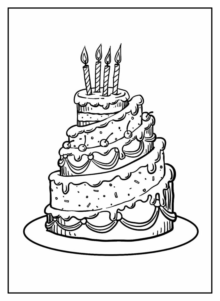 print desenhos: Desenho de bolo de aniversário para colorir e imprimir,  desenho de datas comemorativas