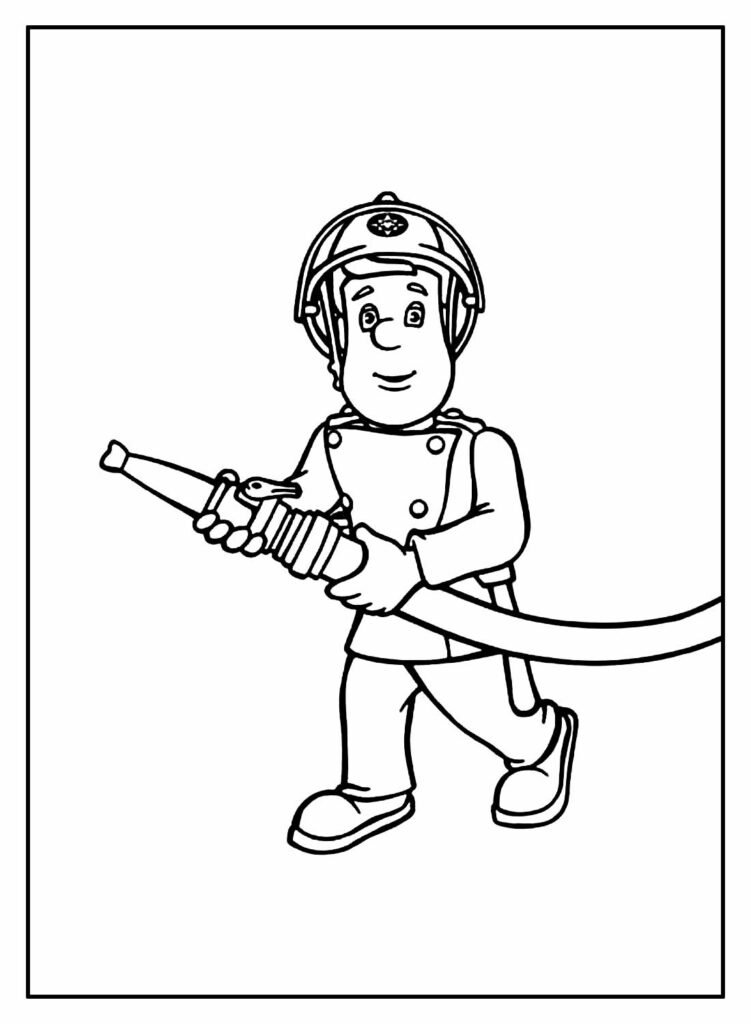 desenhos de bombeiro para colorir 3
