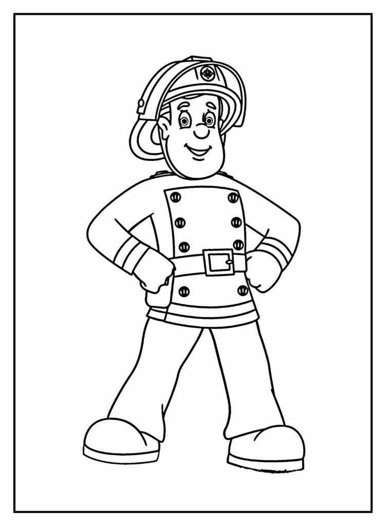 desenhos de bombeiro para colorir 4