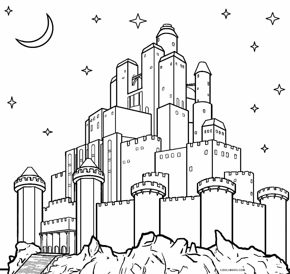 desenhos de castelo para colorir 8