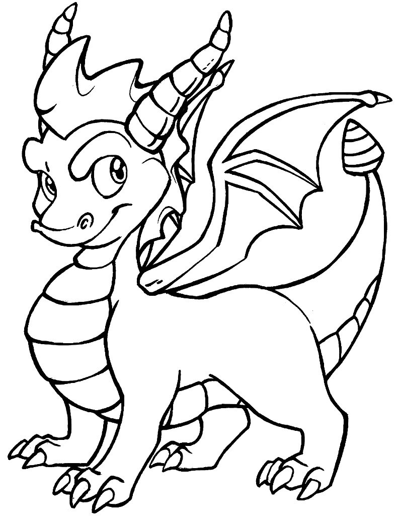 desenhos de dragao para colorir 2