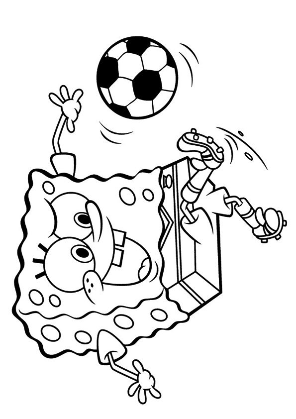 desenhos de futebol para colorir bob esponja