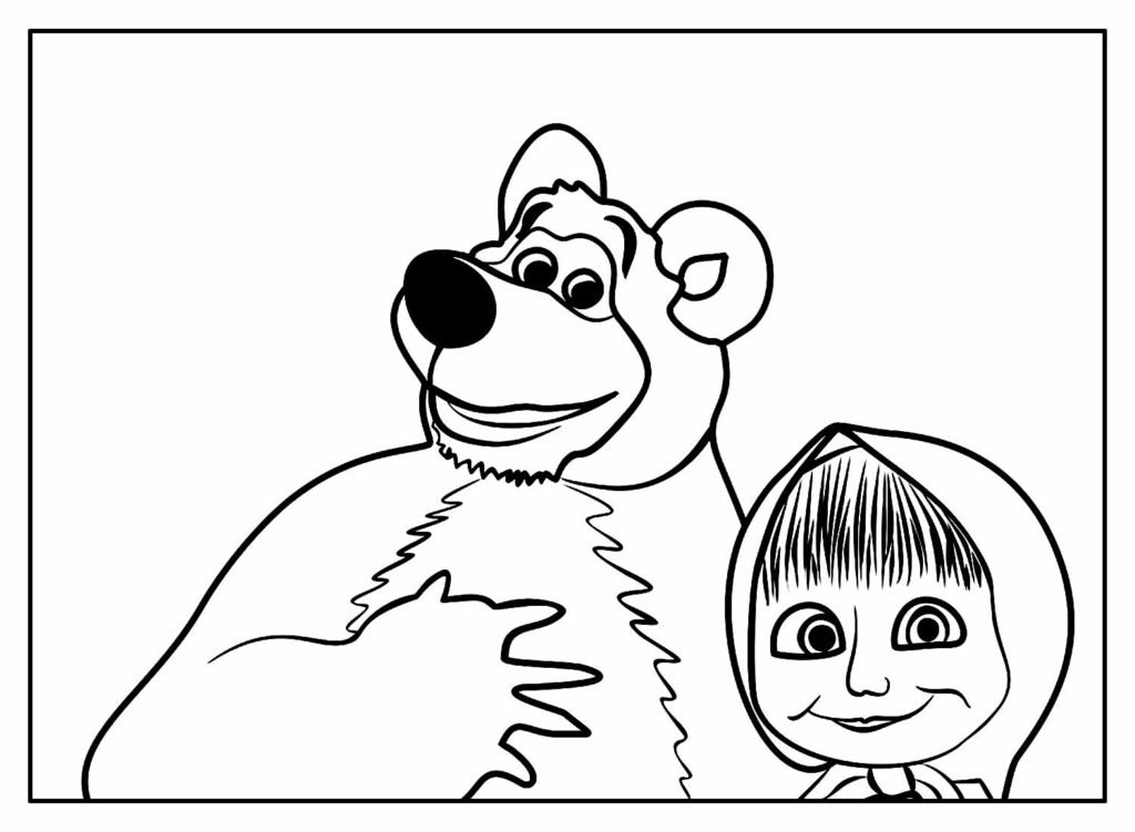 desenhos de masha e o urso para colorir 15