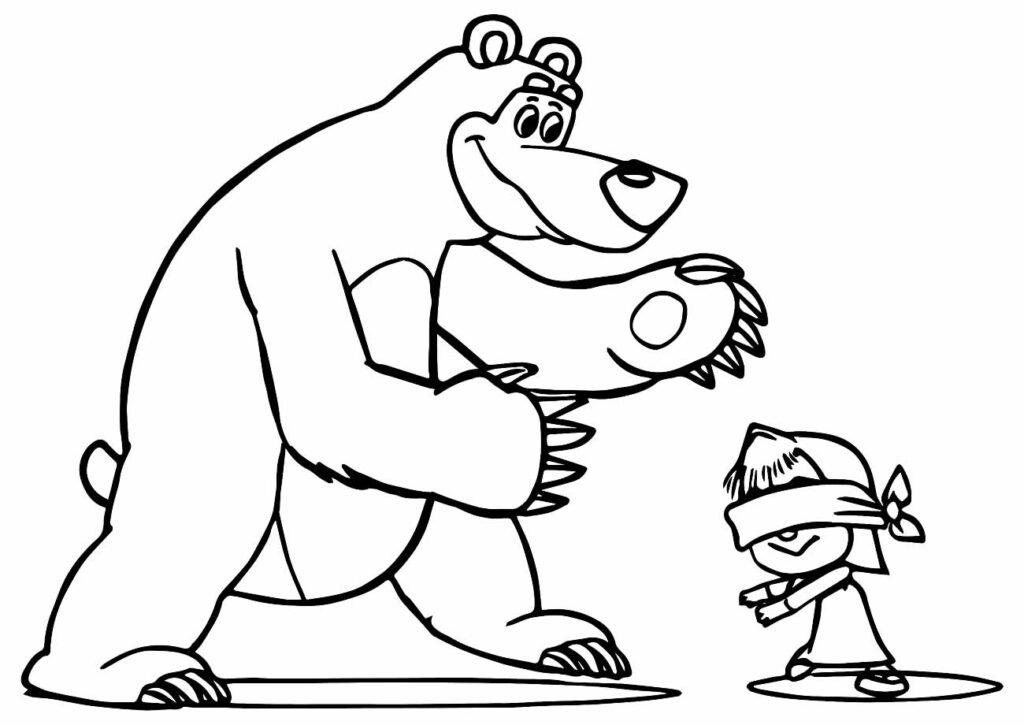 desenhos de masha e o urso para colorir 17