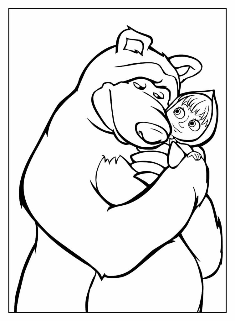 desenhos de masha e o urso para colorir 23