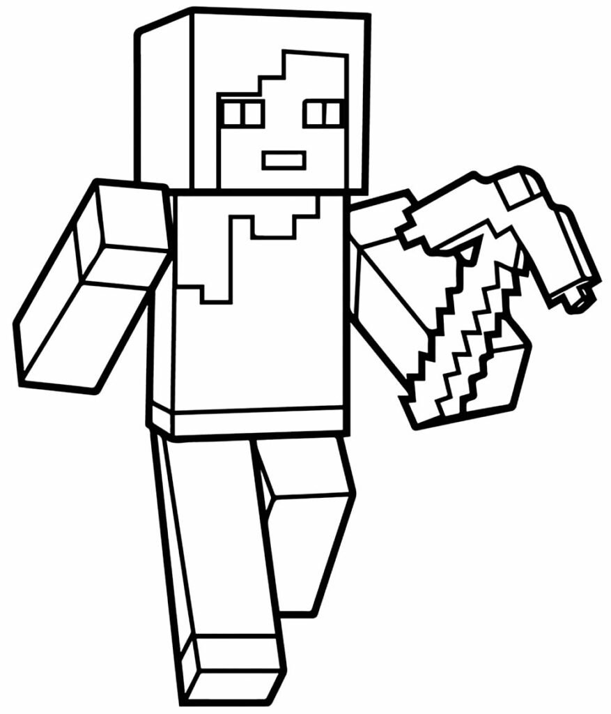 desenhos de minecraft para colorir 2