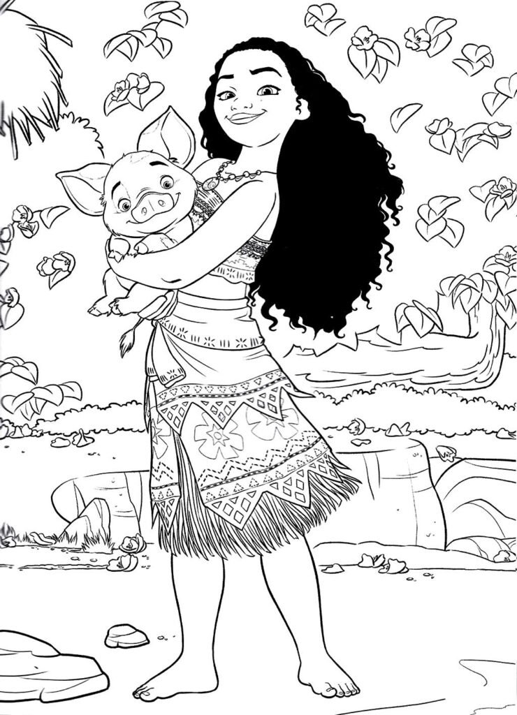 desenhos de moana para pintar e colorir 11