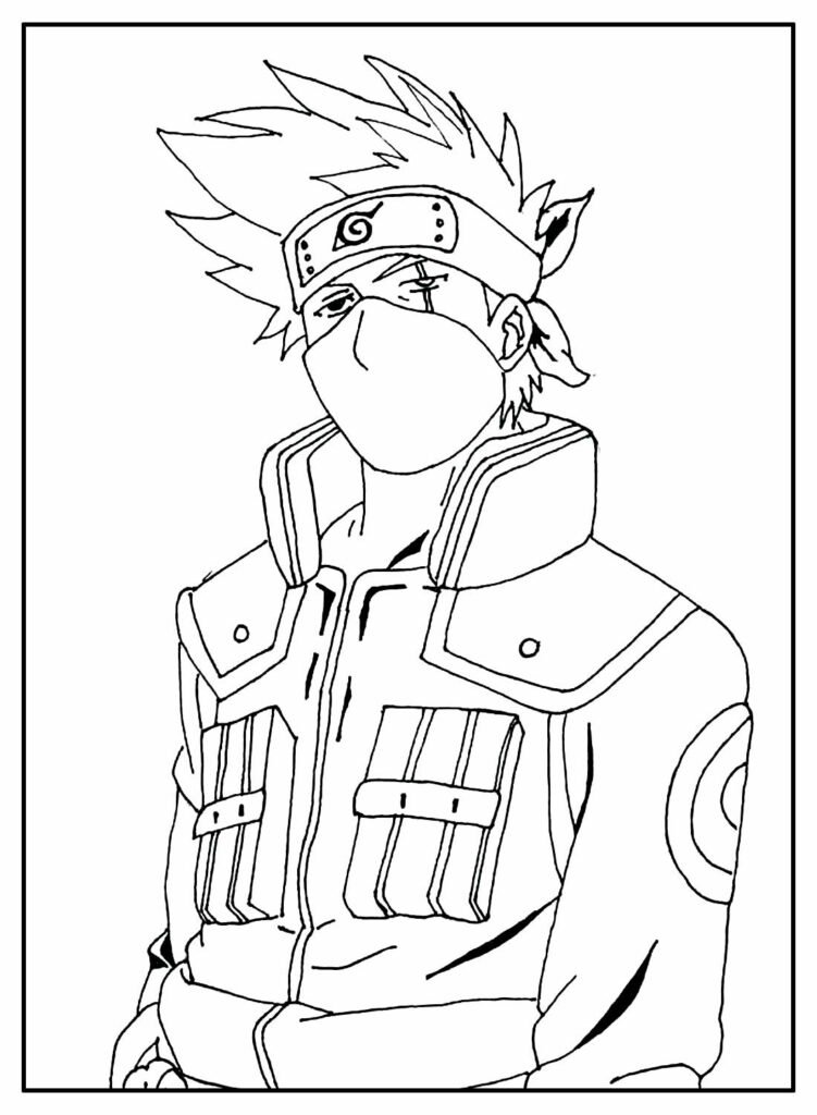 Cute Chibi Kakashi Coloring Pages - Kakashi Hatake Coloring Pages - Páginas  para colorir para crianças e adultos