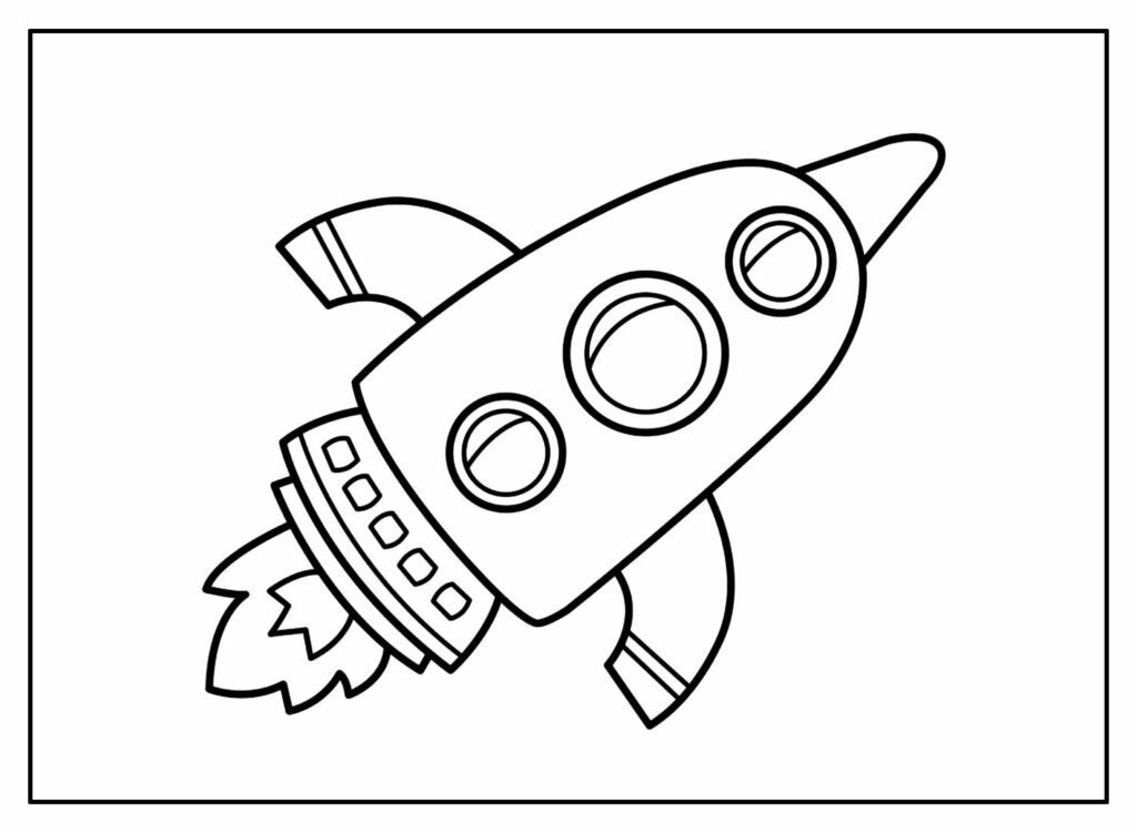 desenhos de nave espacial para colorir 3