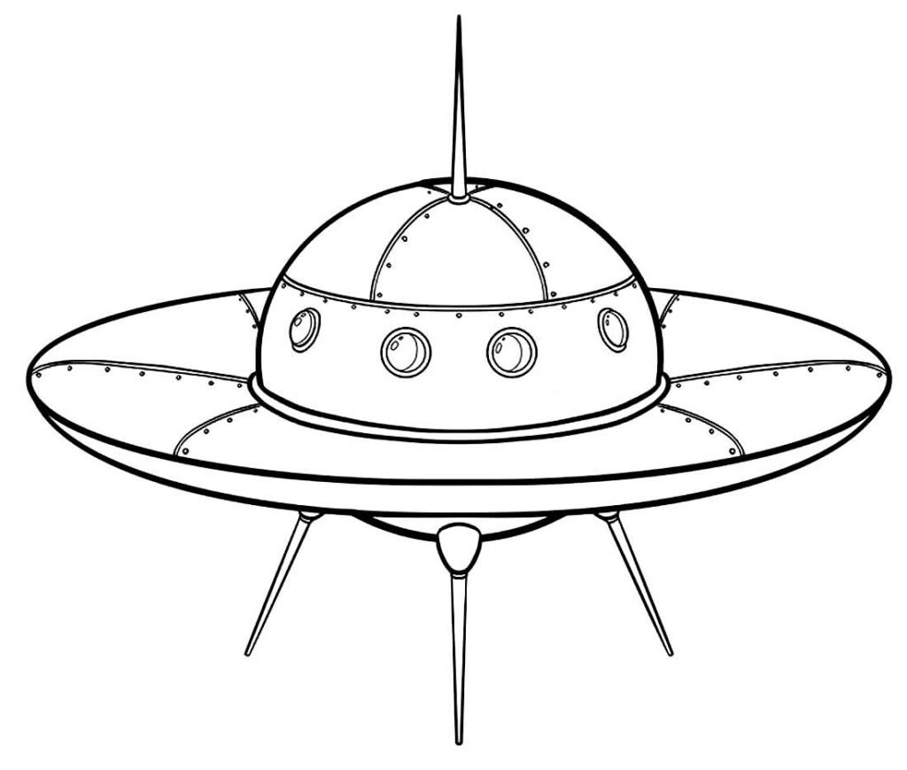 desenhos de nave espacial para colorir 5