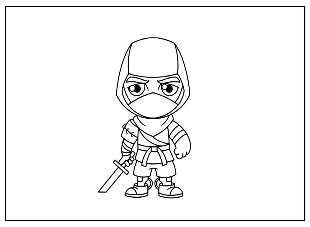 Desenho de Ninja Parado para colorir  Desenhos para colorir e imprimir  gratis
