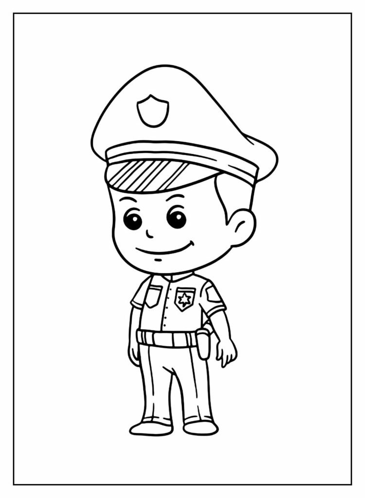 desenhos de policial para colorir 10