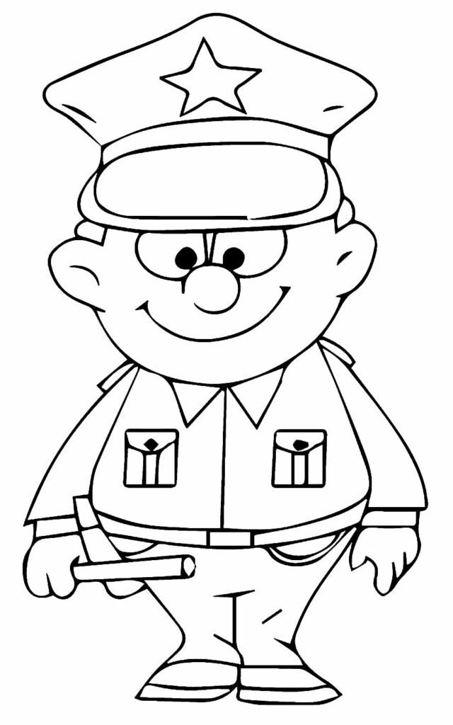 desenhos de policial para colorir 5
