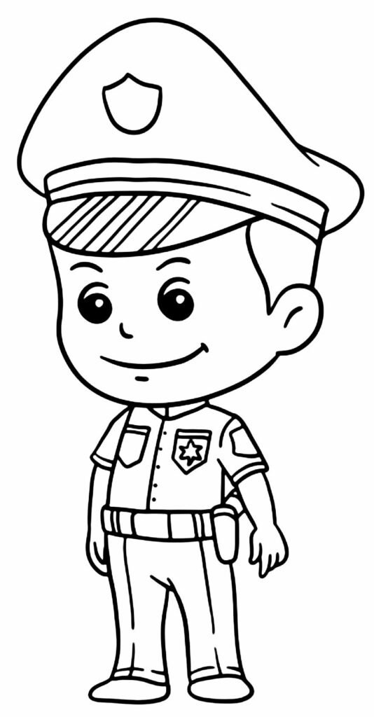 desenhos de policial para colorir 9