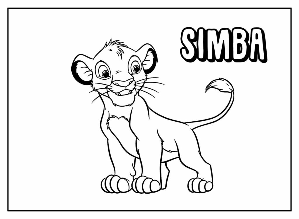 desenhos de simba para colorir 17