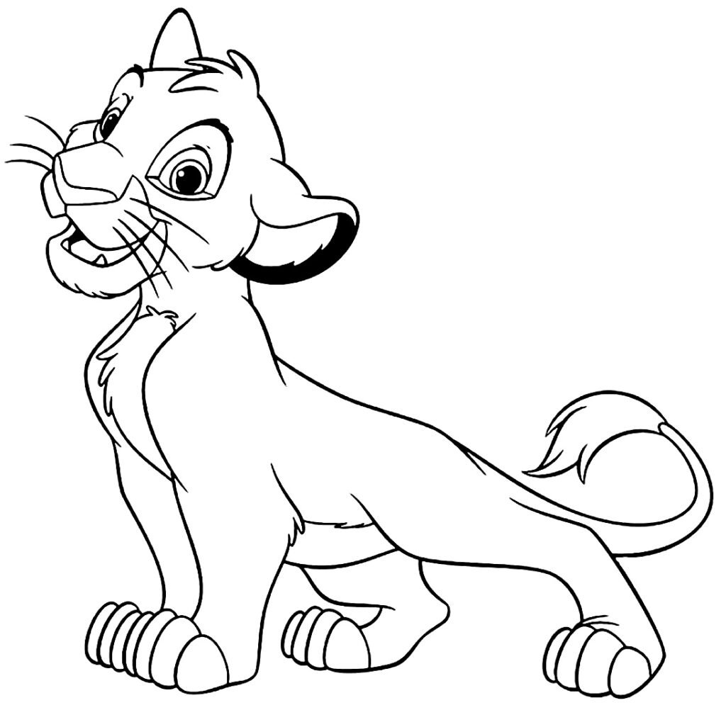 desenhos de simba para colorir 3