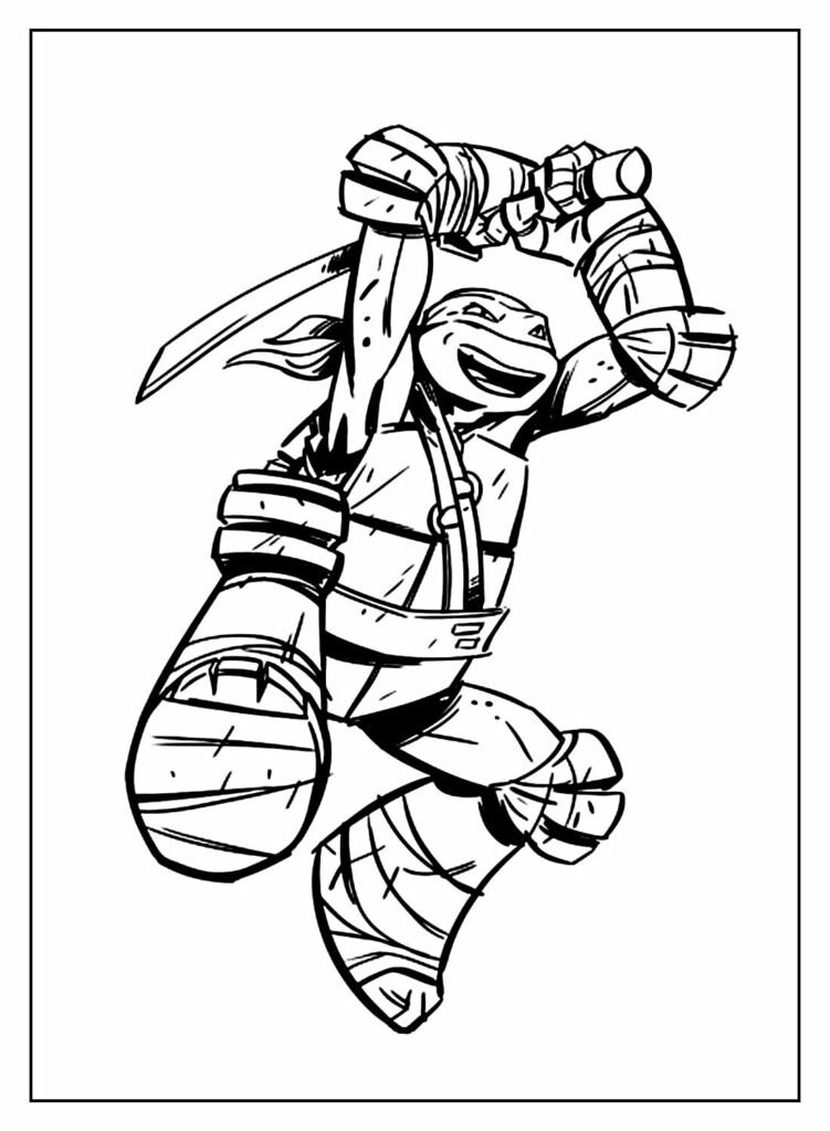 desenhos de tartarugas ninjas para colorir 10