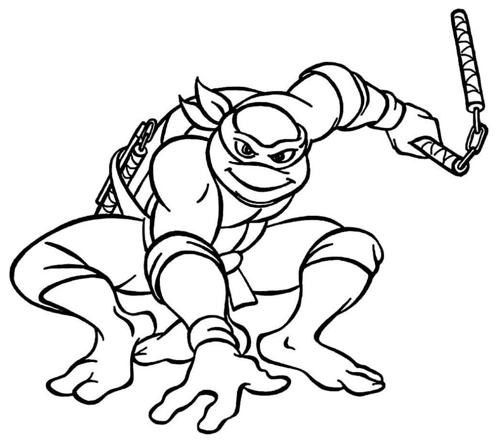 Desenho Para Colorir ninja - Imagens Grátis Para Imprimir - img 10750