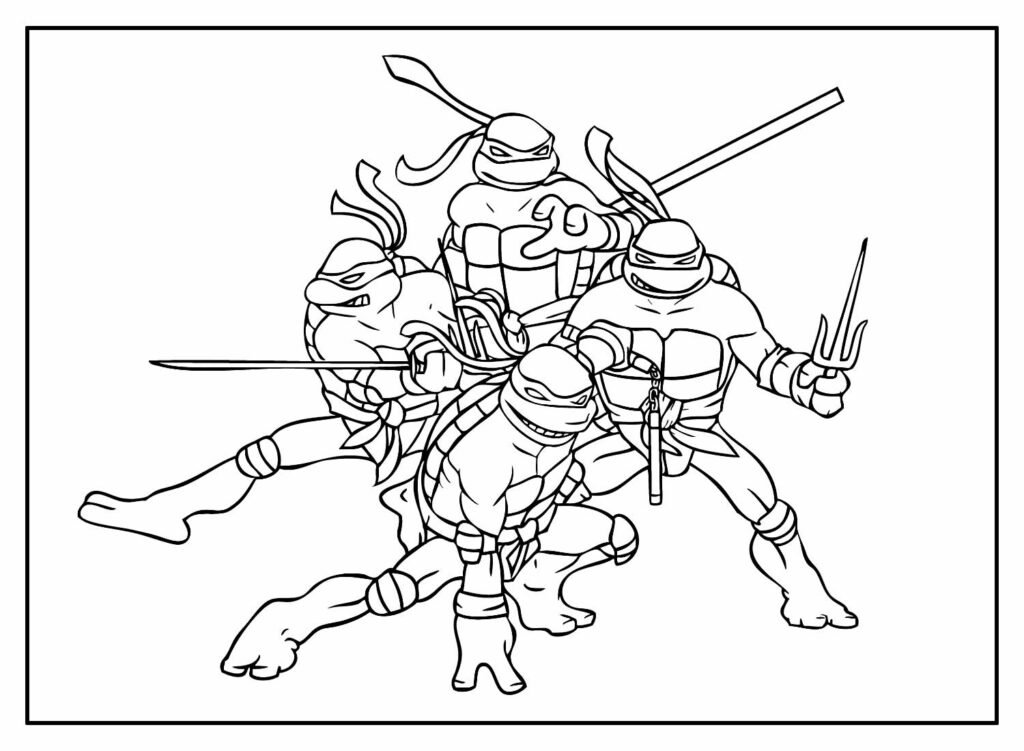 desenhos de tartarugas ninjas para colorir 6