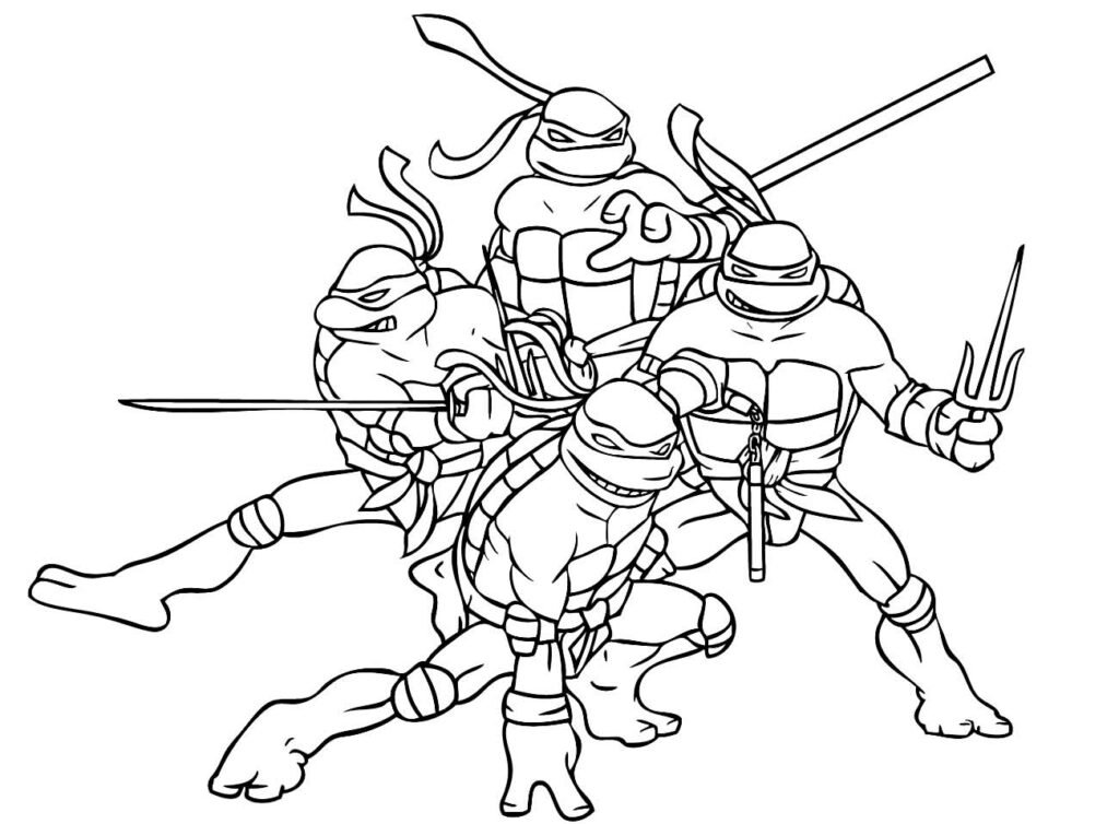 desenhos de tartarugas ninjas para colorir 7