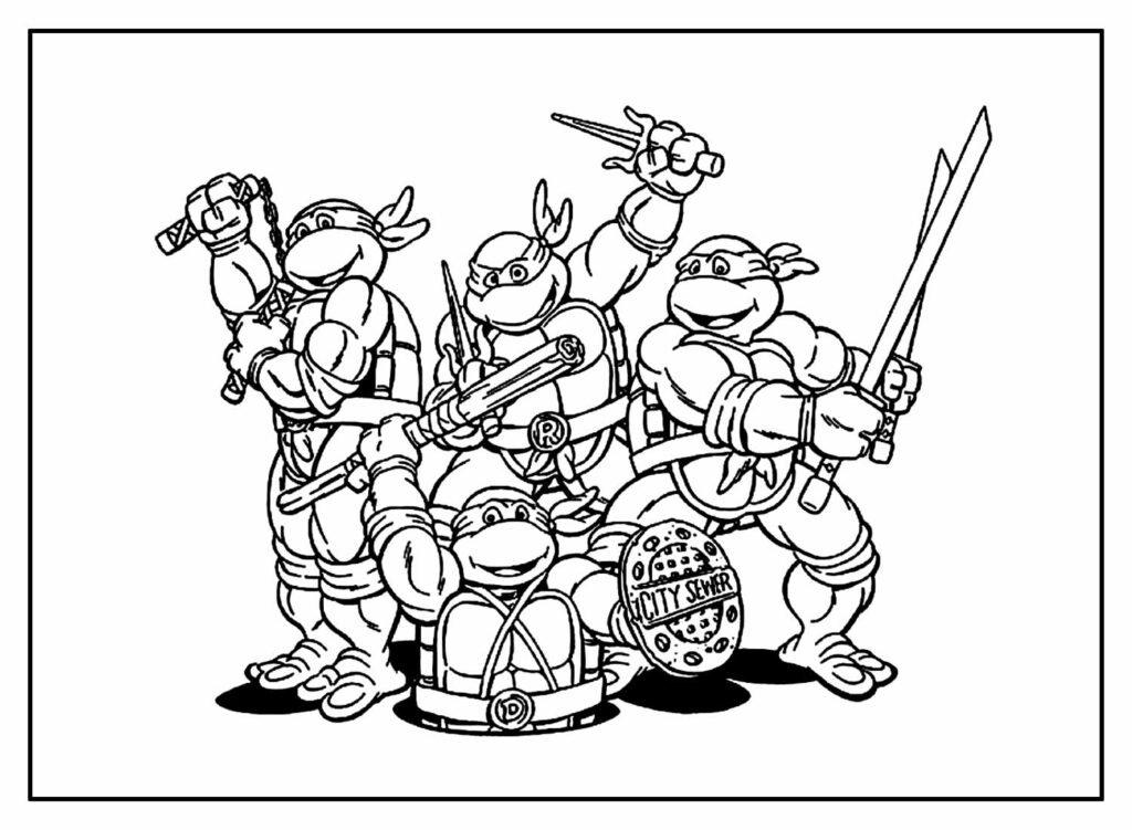 desenhos de tartarugas ninjas para colorir 9