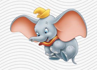 dumbo para colorir