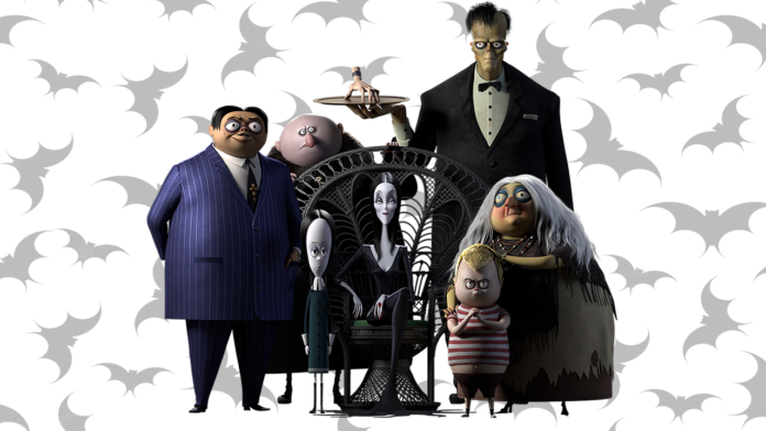 familia addams para colorir