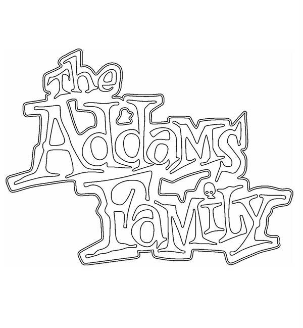 familia addams para colorir logo