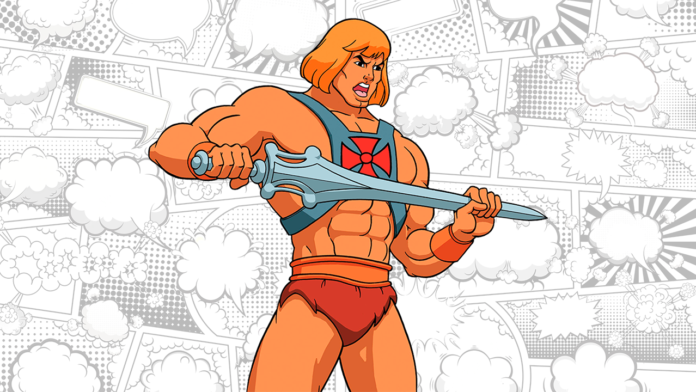 he man para colorir