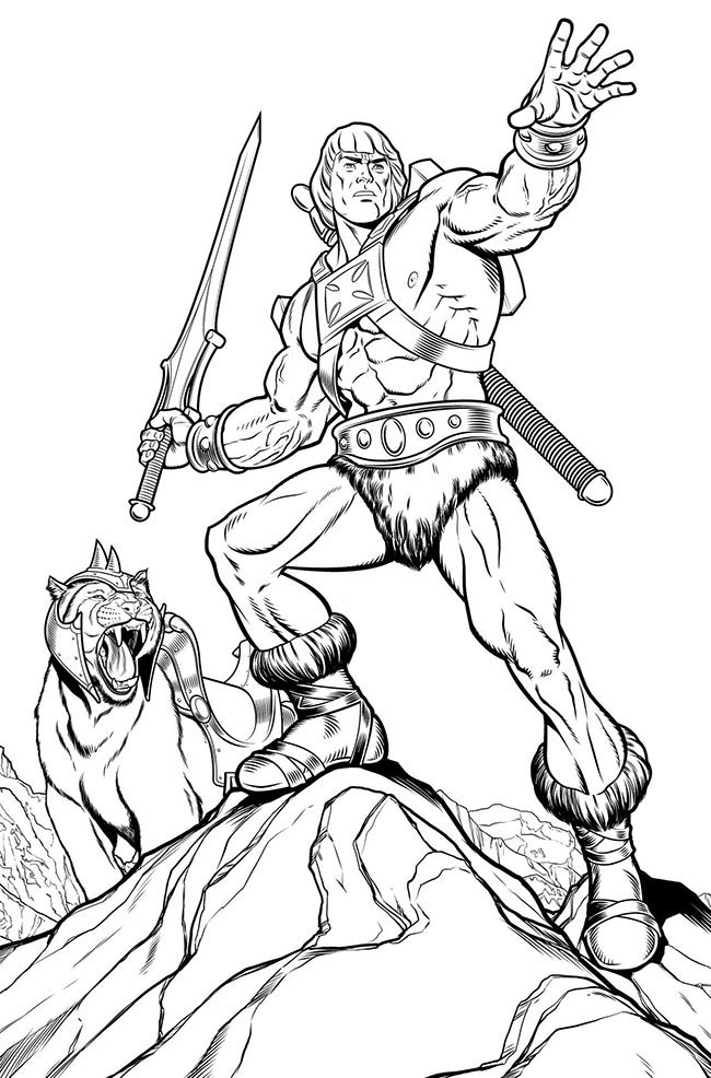 he man para colorir desenhos de He Man