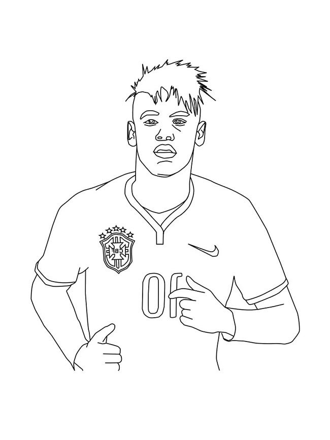 desenhos-do-neymar-para-pintar-camisa-10 - Desenho Básico