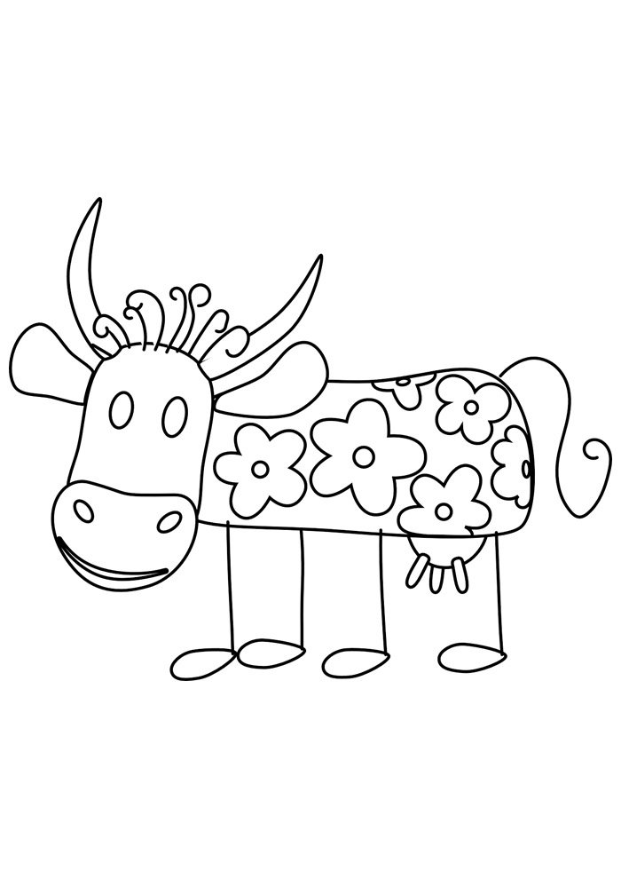 vaca para colorir 16