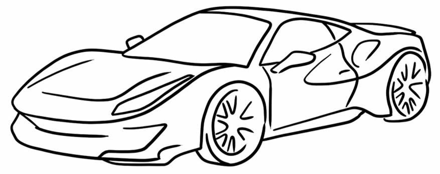 desenho de ferrari 13