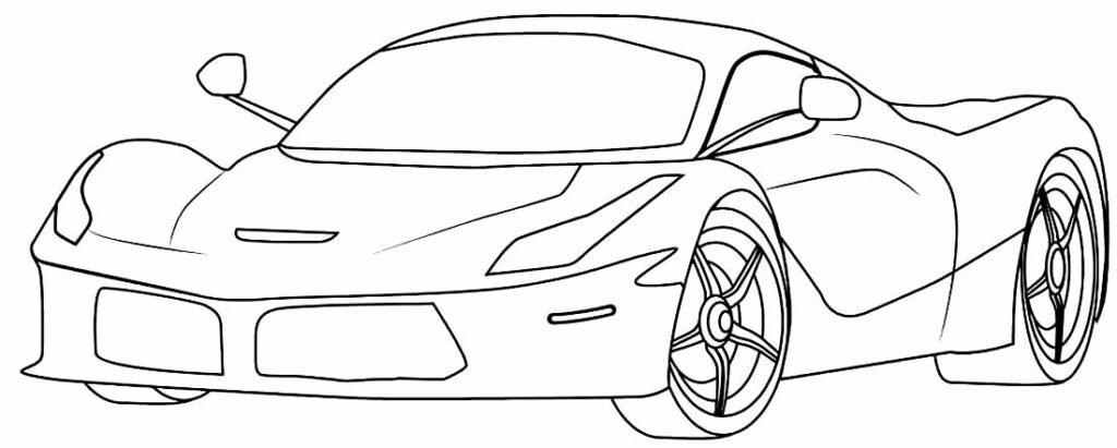 desenho de ferrari 7