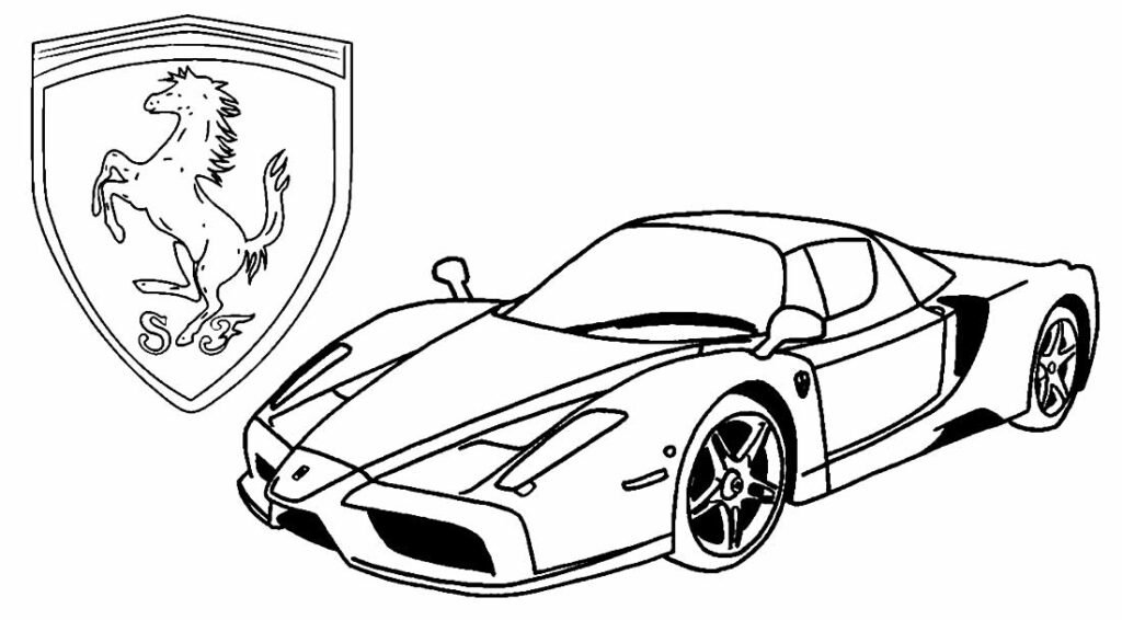 desenho de ferrari para colorir 6