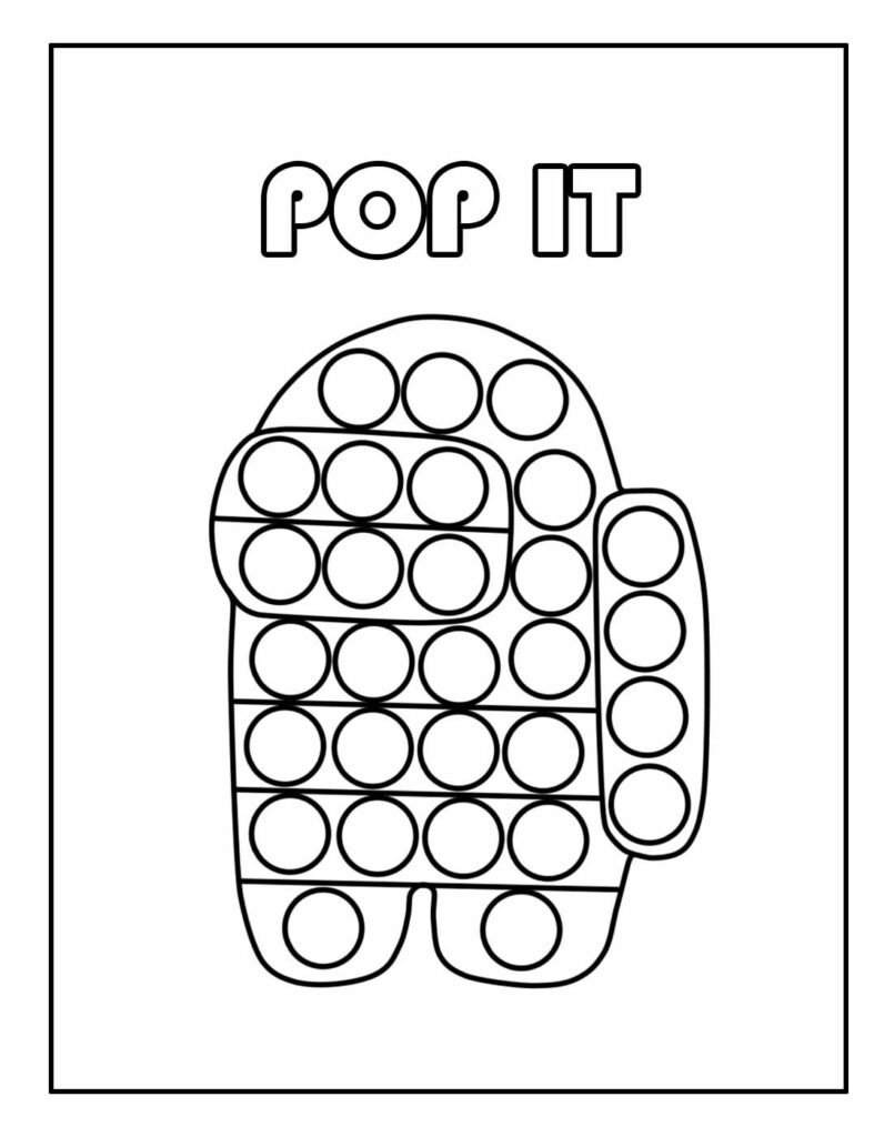 desenho de pop it para pintar e colorir 31