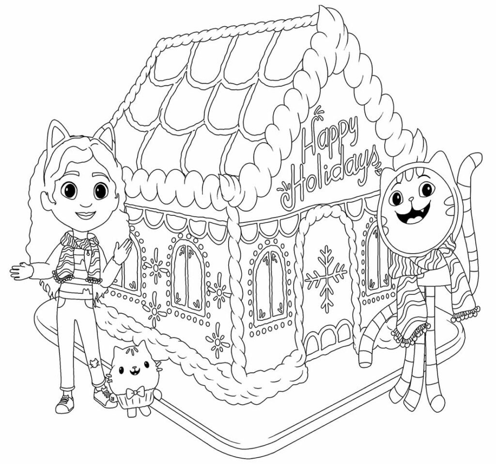 Desenhos da Casa Mágica da Gabby para colorir - Bora Colorir