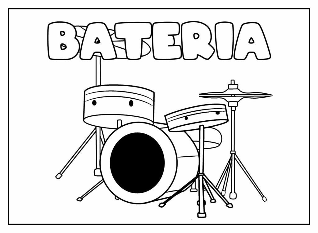 desenhos de bateria para colorir 12