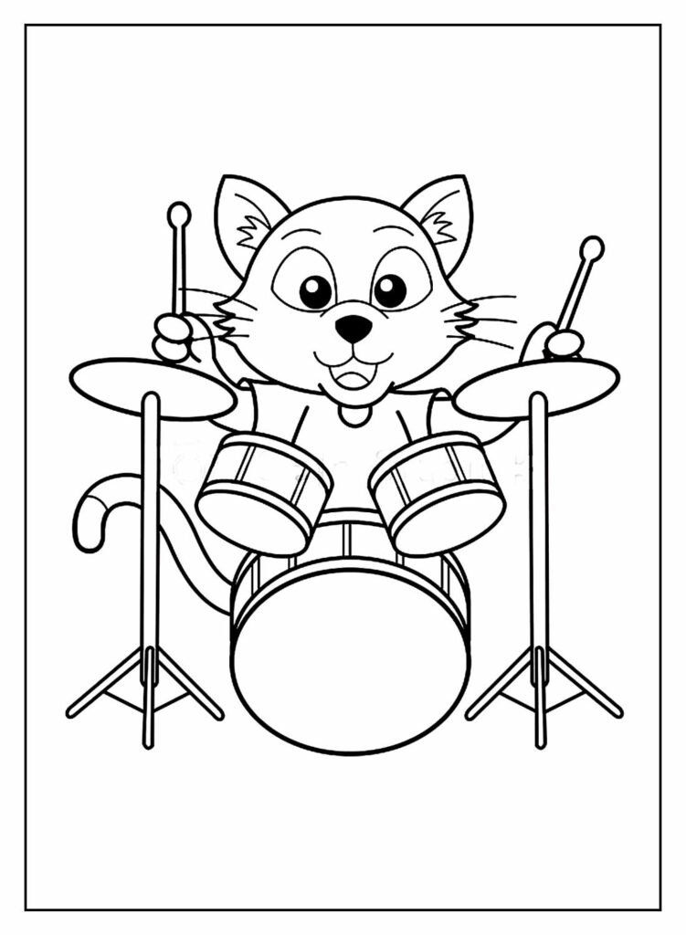 desenhos de bateria para colorir 14