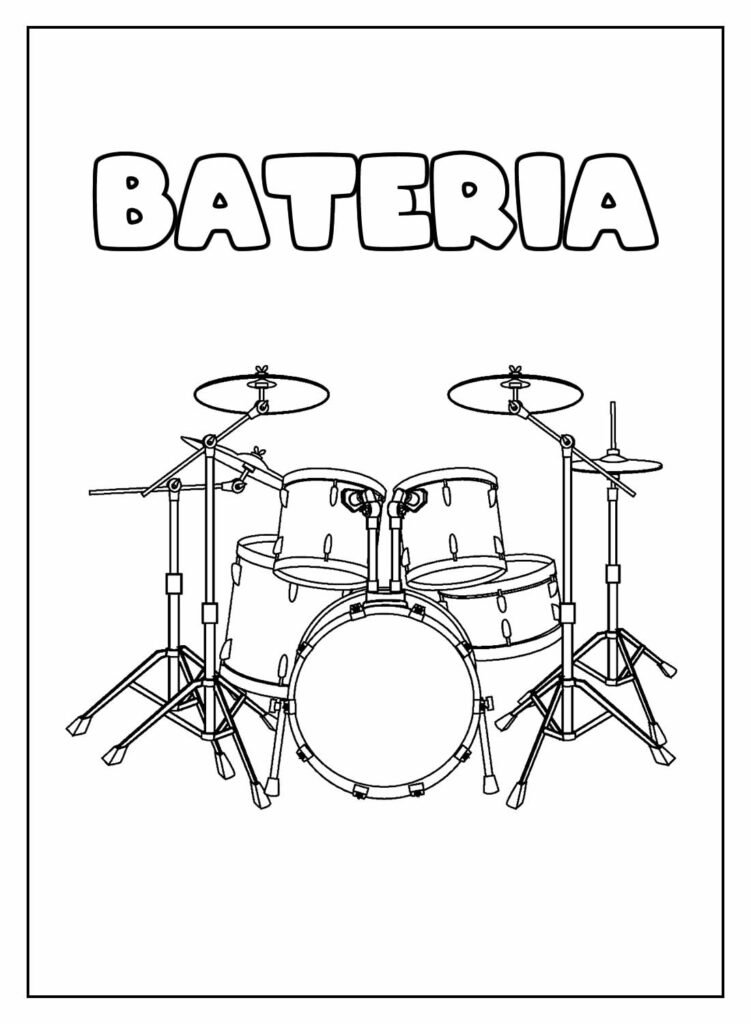 desenhos de bateria para colorir 31