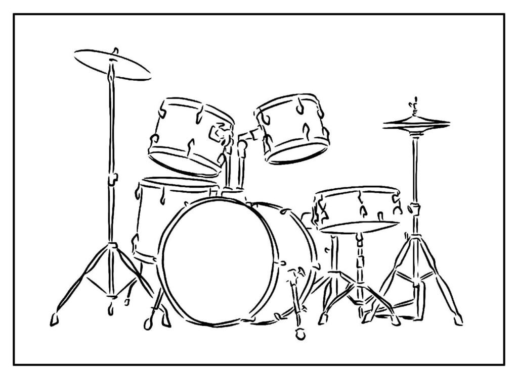 desenhos de bateria para colorir 41