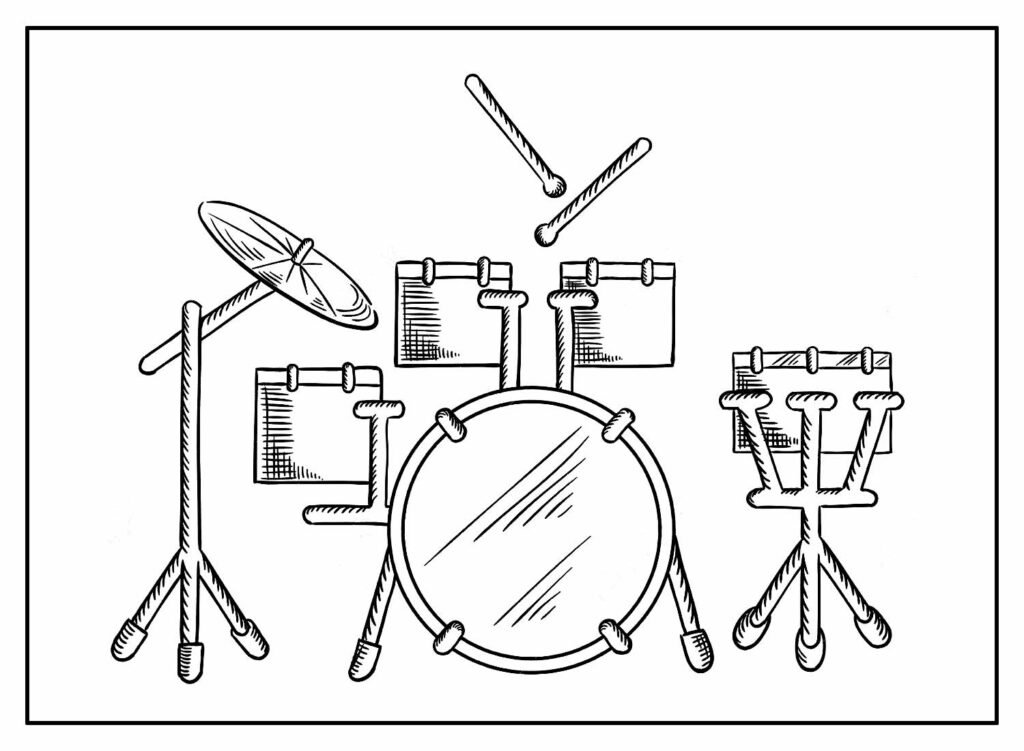 desenhos de bateria para colorir 5